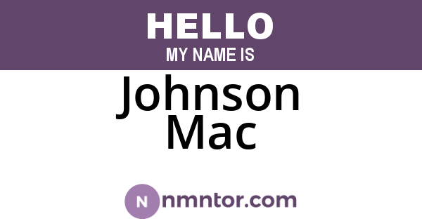 Johnson Mac