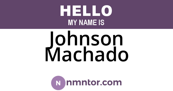 Johnson Machado