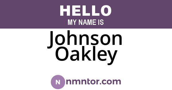 Johnson Oakley