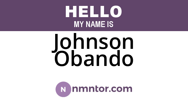 Johnson Obando