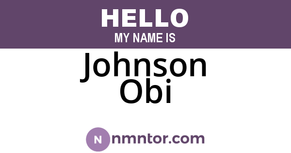 Johnson Obi