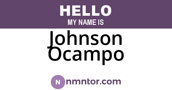 Johnson Ocampo