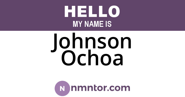 Johnson Ochoa