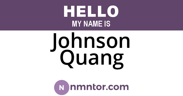 Johnson Quang