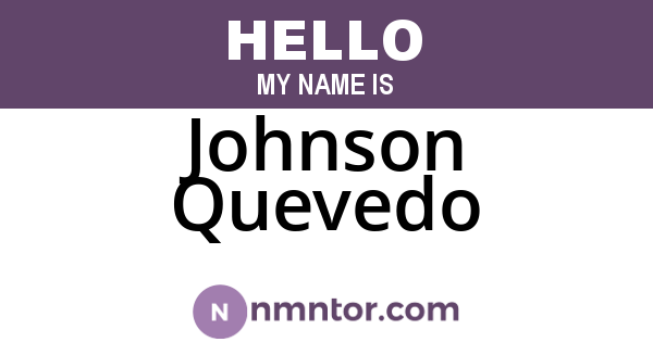 Johnson Quevedo