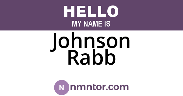 Johnson Rabb