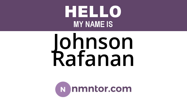 Johnson Rafanan