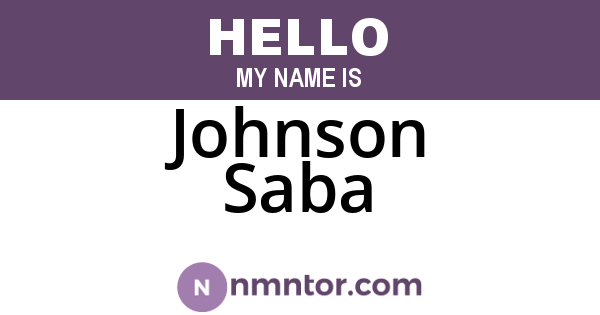 Johnson Saba