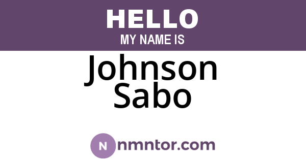 Johnson Sabo