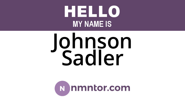 Johnson Sadler