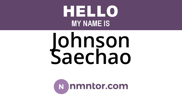Johnson Saechao