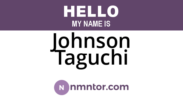Johnson Taguchi