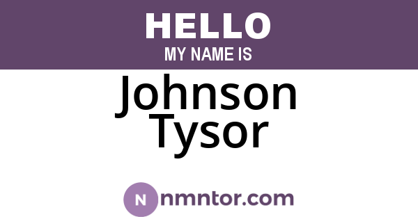 Johnson Tysor
