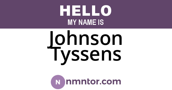 Johnson Tyssens