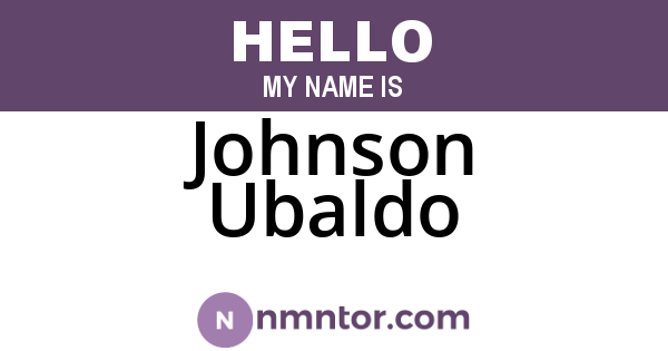 Johnson Ubaldo