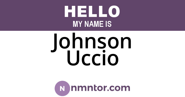 Johnson Uccio