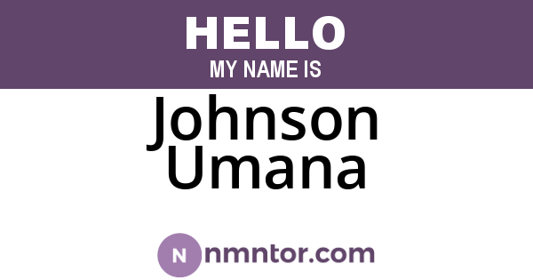Johnson Umana