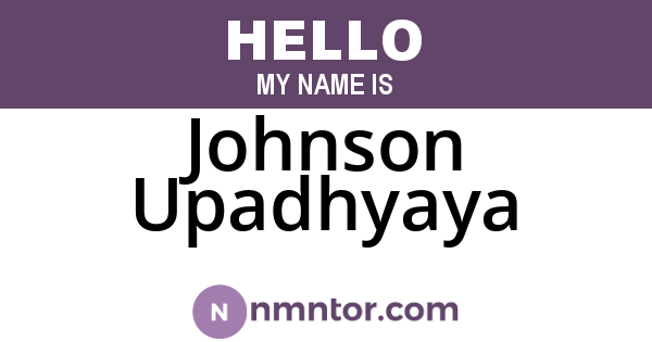 Johnson Upadhyaya