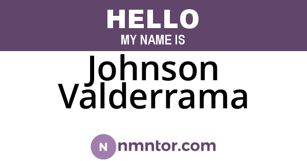 Johnson Valderrama