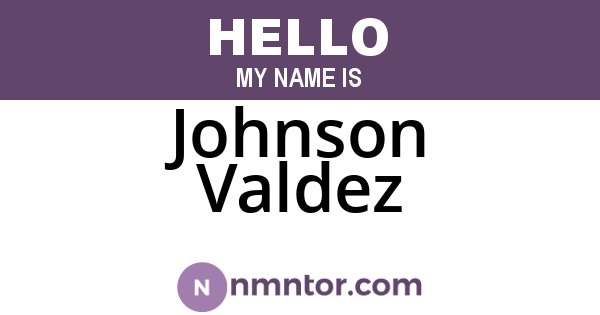 Johnson Valdez