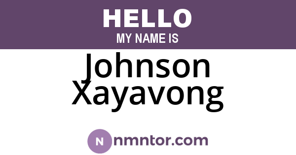 Johnson Xayavong
