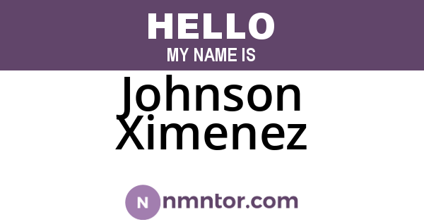 Johnson Ximenez