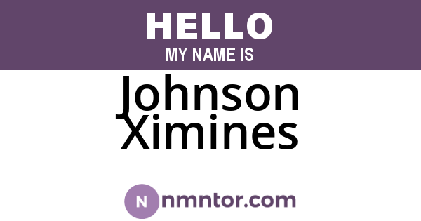 Johnson Ximines