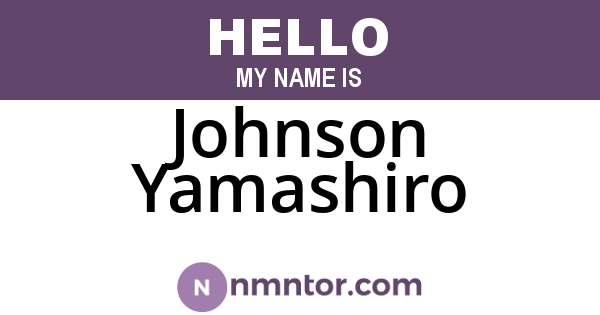 Johnson Yamashiro