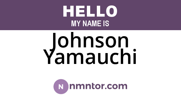 Johnson Yamauchi