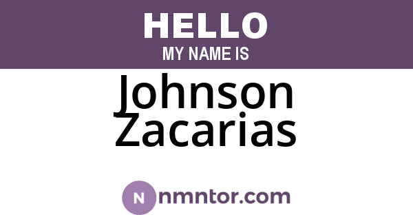 Johnson Zacarias