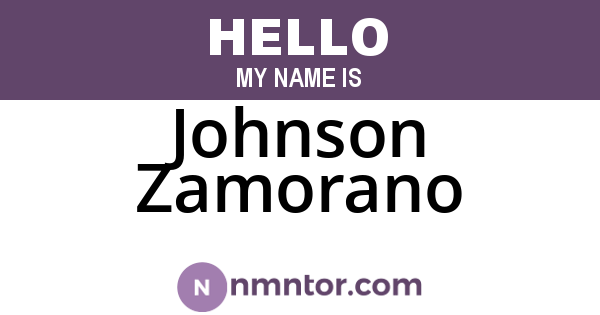 Johnson Zamorano