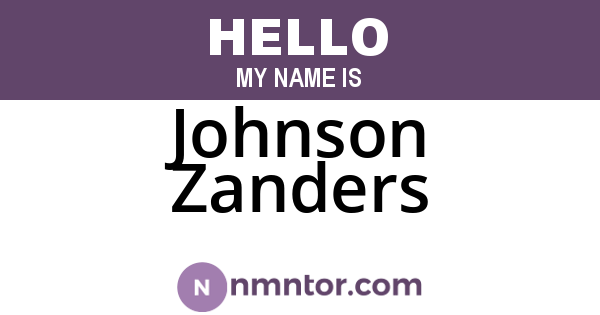 Johnson Zanders
