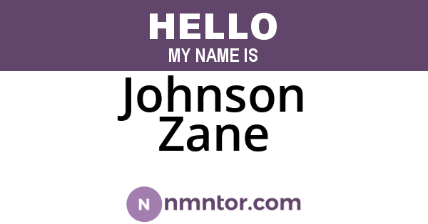 Johnson Zane