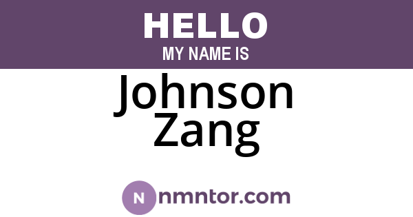 Johnson Zang