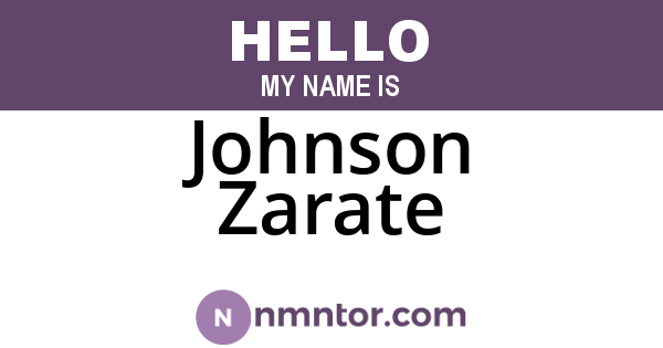 Johnson Zarate