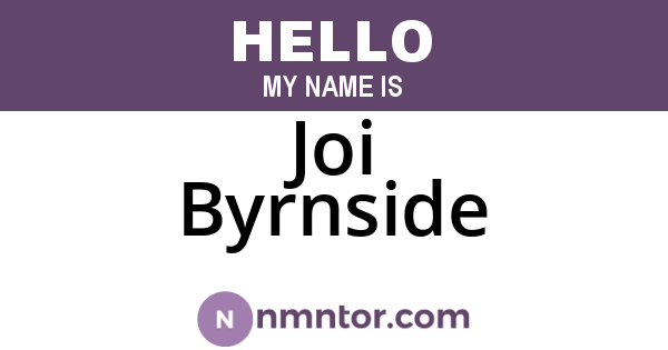 Joi Byrnside