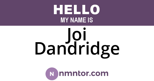 Joi Dandridge