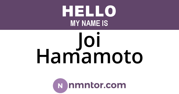 Joi Hamamoto