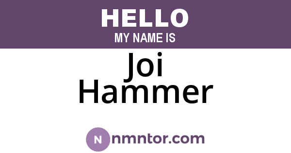 Joi Hammer