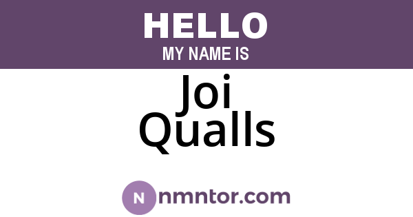 Joi Qualls