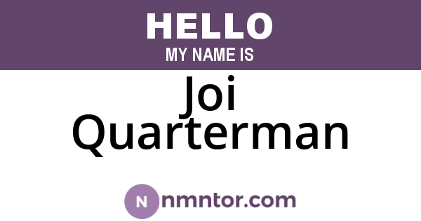 Joi Quarterman