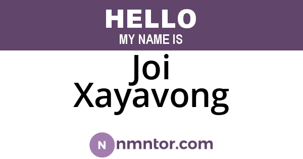 Joi Xayavong