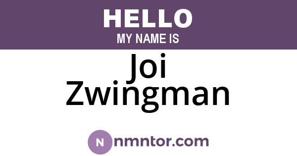 Joi Zwingman