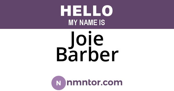 Joie Barber