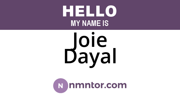 Joie Dayal