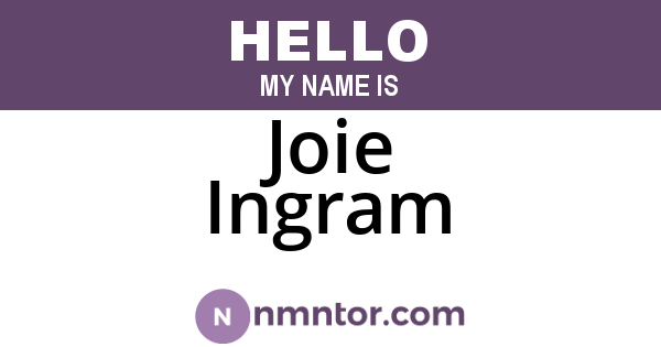 Joie Ingram