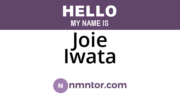 Joie Iwata