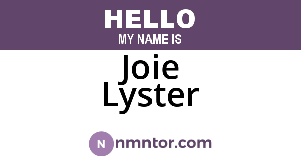 Joie Lyster