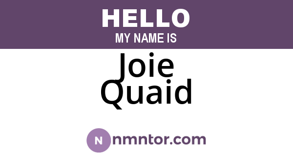 Joie Quaid