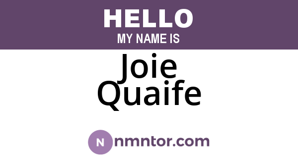 Joie Quaife